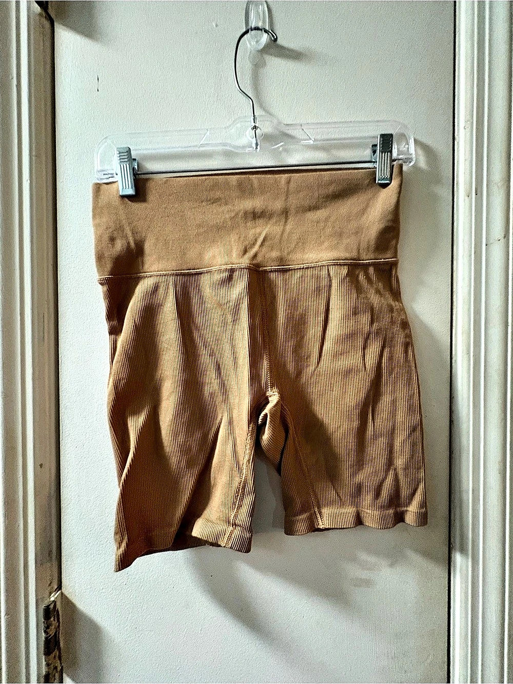 DSG Momentum Seamless Ribbed Bike Shorts - Brown size medium